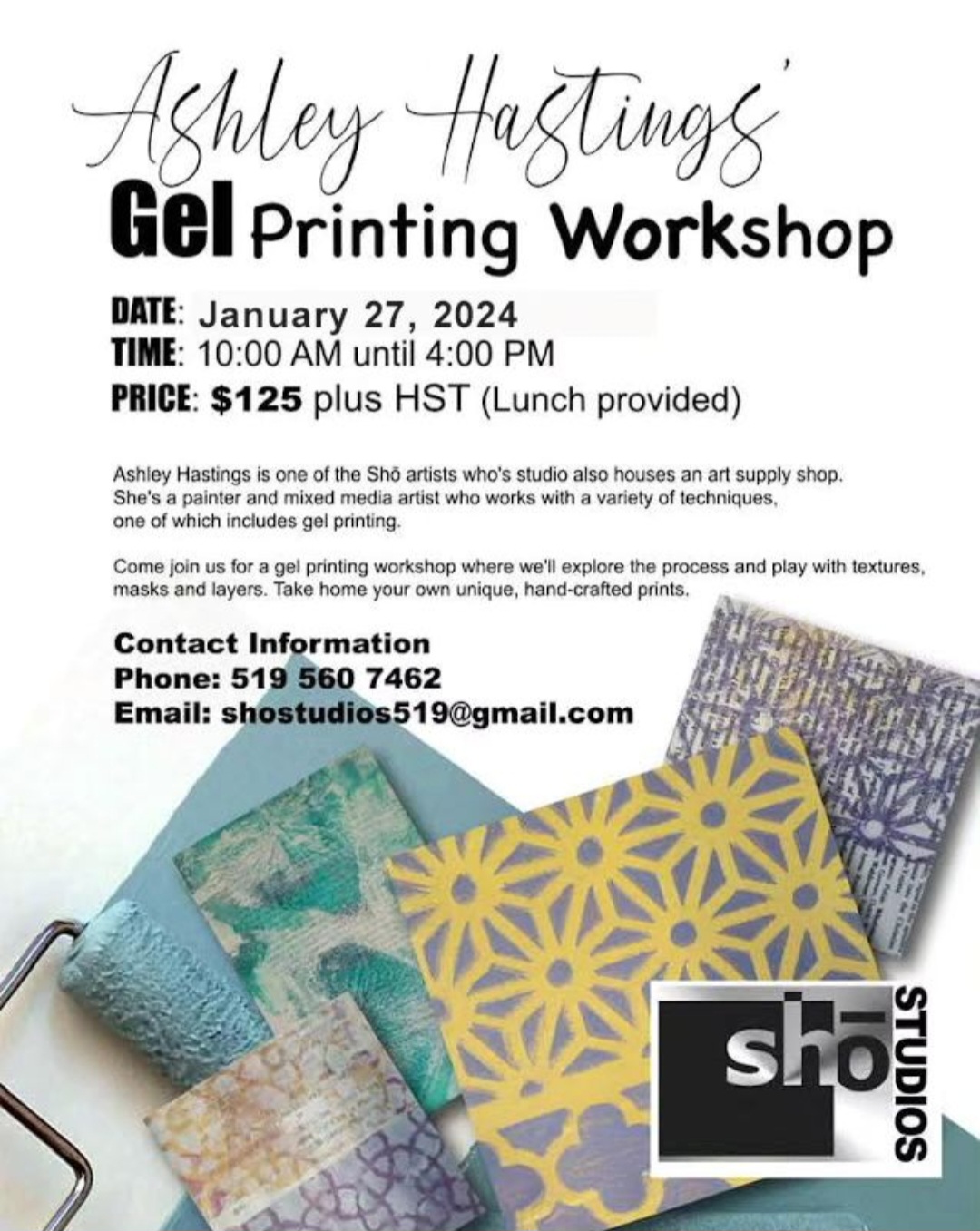Gel Printing Workshop with Ashley Hastings